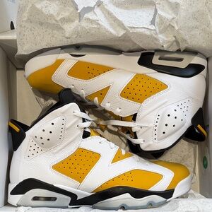 Jordan Air Retro 6’s (Ochre) Yellow, White, Black